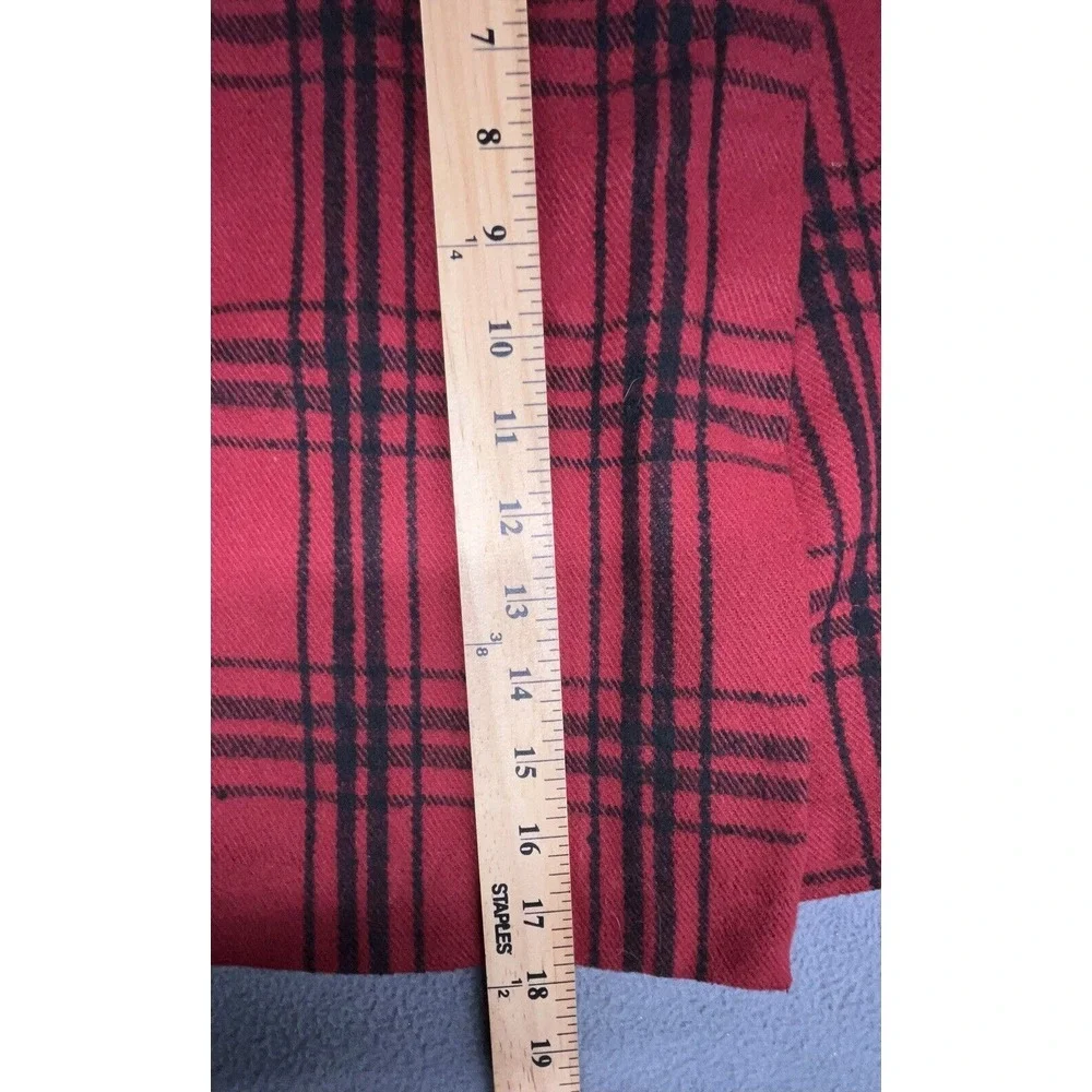 Dalia Mini Skirt 8 Red Black Plaid Wool Blend Lined Zip Pocket Casual Schoolgirl